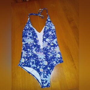Roxy Blue Paisley One Piece Swimsuit